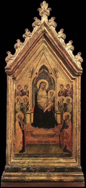 DADDI, Bernardo Madonna and Child Enthroned with Angels and Saints dfg Spain oil painting art